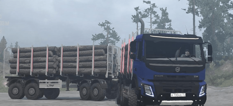 Full-up FMx, Volvo FMX 6x6 tractor unit & its tipping trail…