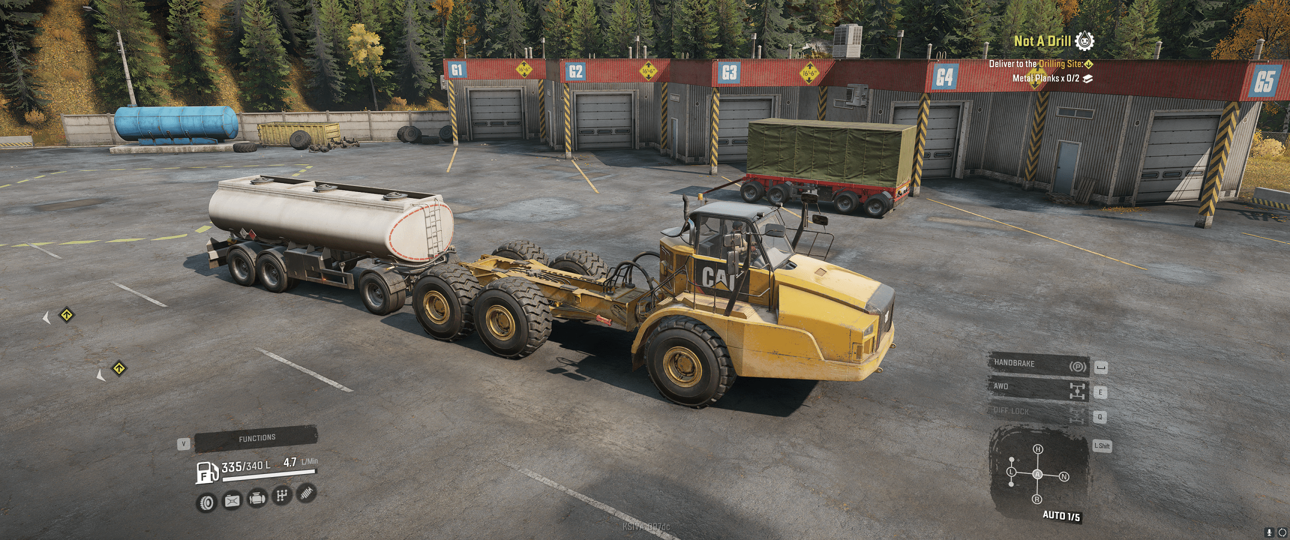Cat 745c Trailer Attach 1.0.1 Mod MudRunner / SnowRunner / Spintires